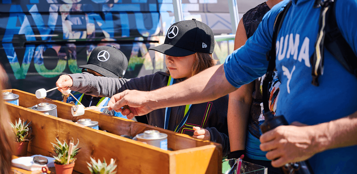 Mercedes-Benz brand activation display